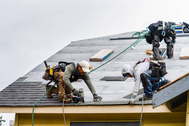 Professional Gutter Installation technician working in Appleton, WA